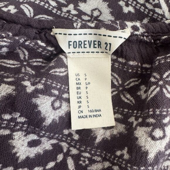 Forever 21 Women's Blouse Sz Small Bohemian Hippie Festival Gypsy Inspired Indie - Picture 9 of 13